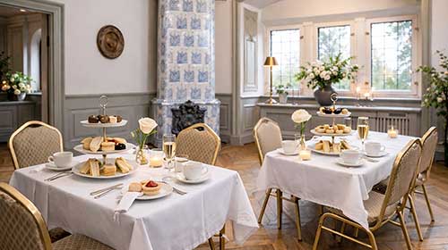 Bord som står uppdukat