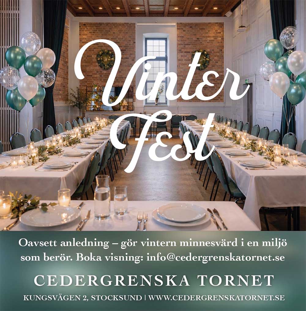 Underhållning under fest på Cedergrenska